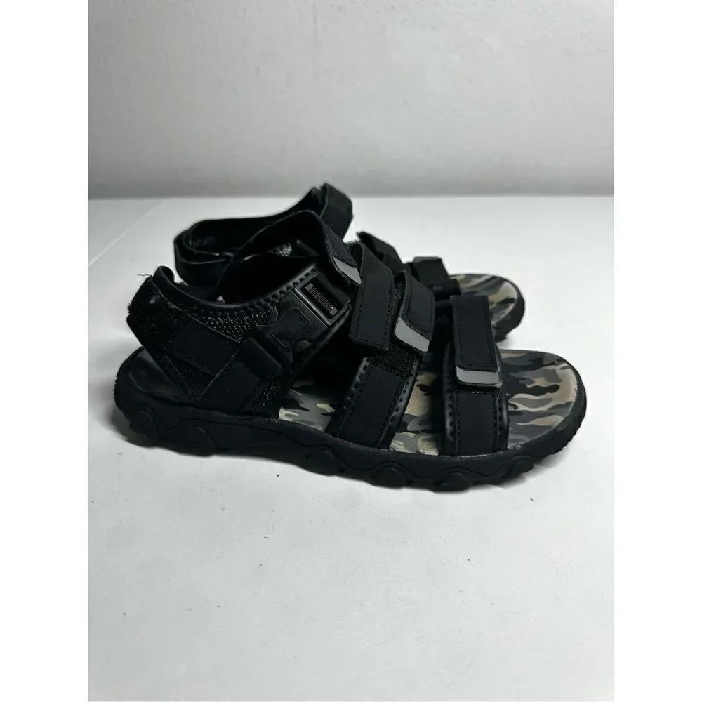 Wonder Nation Boys Sporty Multi Strap Sandal Black Size  2 Hicking
